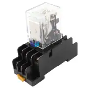 HH54PL 4PDT 14-Pin Power Relay w Socket w Socket Base Coil DC 220V✦Kd