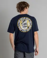 [The Mad Hueys] The Mad Hueys Men's Ship For Brains T-Shirt in Navy Size XL XL Navy