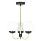 Modern Chandelier Glass Globe Mid Century Sputnik Stunning Industrial Fixture