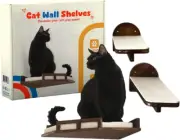 Cat Wall Shelves, 2 Steps, 1 Corner Shelf. Wall Mounted Cat Furniture, Cat Climb
