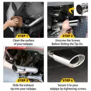 8.5" Car Muffler Exhaust Resonator Pipe Sound Tuning Silencer Stainless Steel (for: Honda Civic)