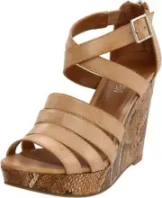 KENNETH COLE REACTION WOMEN'S LIVE FROM BN STRAPPY WEDGE SANDAL HEEL