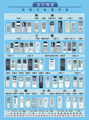 獨家【北極熊】三葉/新格/大井/川井 專用冷氣遙控器 (AI-TW4) 全機種適用 (7.3折)