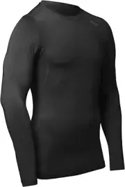CHAMPRO Boys' Lightning Long Sleeve Compression Shirt (Black) Size Youth Small