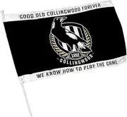 Collingwood Magpies AFL Kids Pole Game Day Flag Banner