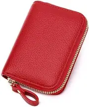 [AIMALL] Women Zip Leather Wallet Card Holder Short Wallet RFID Blocking Coin Purse Pouch, Stylish & Secure Small Pouch