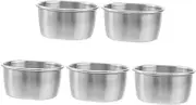 Zerodeko 5Pcs Stainless Steel Sauce Cups Condiment Dishes for Sauce Mustard for Home Kitchen Parties and Outdoor Use