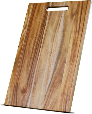 Acacia Wood Cutting Board with Hand Grip 15X9.7 Wooden Reversible Chopping Board