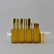 50pcs nice 5ml Brown Roll On Roller Ball Bottle For Perfume Fragrance Oils