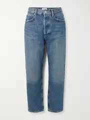 [AGOLDE] AGOLDE - '90s Crop Mid-rise Straight-leg Jeans - Mid denim - 30 30 Blue