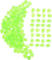 LALADEFIEE Glow in Dark Rocks 100pcs Luminous Stones for Garden Decor Aquarium Gravel