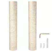 Natural Sisal Scratching Post 15.7'' 2 Pieces M8 Cat Scratch Post Refill Pole...