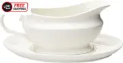 Maxwell & Williams White Basics Gravy Boat & Saucer 550ML Gift Boxed