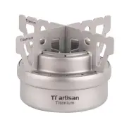 Titanium Alcohol Stove with Sturdy Cross Rack Support for Maximum Stability