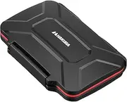Hard Memory Card Case for CFexpress Type B/XQD Cards, 6 Pack Red Shockproof Dustproof Splashproof ABS Plastic Silicone Gasket DMC-22XQD6RD 4977187371581