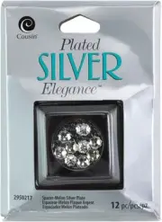 CousinDIY Plated Silver Elegance Metal Findings-Melon Spacer Beads 5mm 12/Pkg 5A