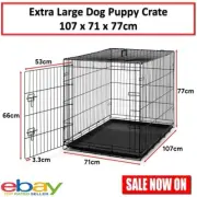 X-Large Dog Cage Crate Kennel Puppy Cat Collapsible Metal Cage Playpen Extra Lar