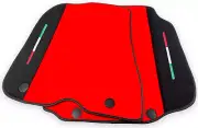 Genuine Alcantara Leather Floor Mats For Ferrari 812 Superfast Red Carpet (for: Ferrari)