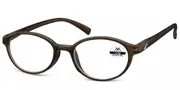 Oval Full Rim Plastic Men's Glasses Brown, Size +1.00 - Lenses Included - Private Health Rebate - Blue Light Block Available - SmartBuy Readers