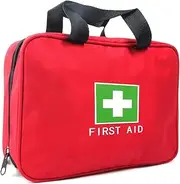 Red First Aid Bag Empty Travel Rescue Pouch Medical Bags First Responder Storage Compact Survival Medicine Emergency Bag for Car Home Office Kitchen Sport Outdoors (Red lb)