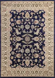 Ornate Reggie Traditional Navy & Cream Rug