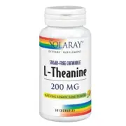 L-Theanine 200 mg Lemon Lime 30 Chews By Solaray