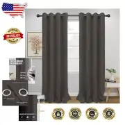 Stylish Taupe Blackout Window Drapes with Thermal & Noise Reduction Features