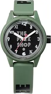 Q＆Q SmileSolar(キューアンドキュー スマイルソーラー) Citizen Watch R03A-510VK Queue & Cue Smile Solar, The Park SHOP Collaboration Model, Solar, Analog, Water Resistant, Urethane Strap, Boys, Green, green