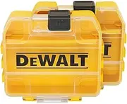 DEWALT Bulk Tough Case (Small), 2 Piece Organizer, Tool Box, Storage Case, Tool Box, Transparent Lid, Removable Tray, Stacking Storage, Screws, Bits, Small Items
