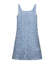 Stella McCartney Bouclé Sleeveless Denim Mini Dress XXS light blue