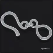 Fine Large Sterling Silver Eye S Hook Fish Clasp #97049