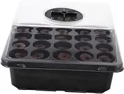 Toddmomy 1Set Nursery Starter Tray Plastic Plant Germination Container for Indoor Greenhouse Reusable Seedling Trays with Drain for Mung Bean Peanut and Bean