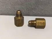 46F-3-2 SAE 45° FEMALE CONNECTOR BRASS FITTTING ONE EACH
