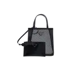 Prada Polka Dot Mesh Small Tote Bag Black