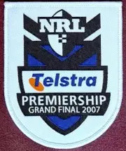 NRL Telstra Premiership Grand Final 2007 woven patch