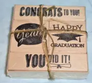 HERO ARTS GRADUATION STAMP SET ~ CONGRATS - YEAH - YOU DID IT ~ CRAFTS CARDS NEW