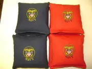 8 Cornhole Bean Bag Set Corn Hole Embroidered Navy