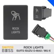 ROCK LIGHTS - BLUE LED Push Switch Suit ISUZU D-MAX MU-X 3rd GEN Dash 12v