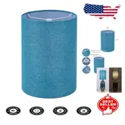 Sleek 8" Blue Cylindrical Lampshade for Table and Floor Lamps - Easy Install