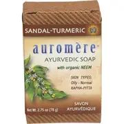 Auromere Neem Soap Ayurvedic Sandal Turmeric 78g (Pack of 12)