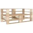 Wooden Pallet Sofa 2-Seater Garden Outdoor Lounge Seat Solid Pine Wood Furniture