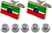 [Select Gifts] Shirt Dress Studs Pindamonhangaba City Sao Paulo State Flag Cufflinks