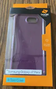 NEW~ Boost Mobile Purple B-Tact Case for Samsung Galaxy J7 Perx Phone