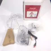 VINTAGE RARE COCA COLA TOUCH LAMP GLASS PANELS W/GREAT GRAPHICS