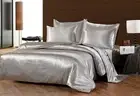Hotel Quality Silk/Satin Queen Size Bed Sheet Set -Silver NEW