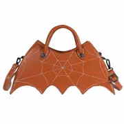 Nevenka Women Novelty Bat Shoulder Bag Fashion Halloween Handbags-Brown