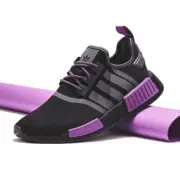 Adidas NMD R1 CORE BLACK/GREY FIVE/ACTIVE PURPLE 3M GW5664 Men 13 Shoes Sneaker