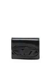[Diesel] Diesel - Tri-fold wallet in mirrored leather - Small Wallets - Woman - Black UNI Black