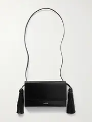 [Jil Sander] Jil Sander - Tasseled Leather Shoulder Bag - Black - One size One size Black