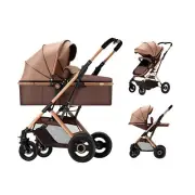2 in 1 Convertible Baby Stroller Newborn Reversible Bassinet Pram, Foldable P...